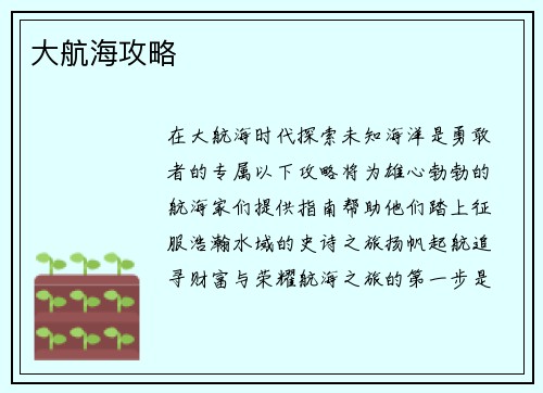 大航海攻略